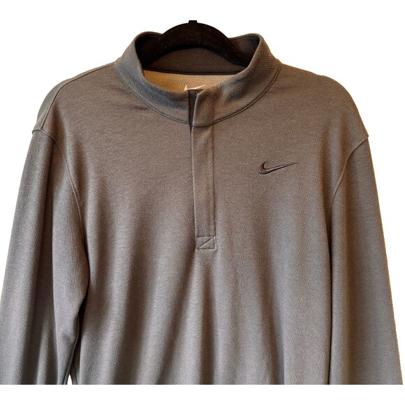 Nike Shirt Men's Size Medium Training Dri-fit Gray 1/4 Zipper Performance Gym - Picture 3 of 9